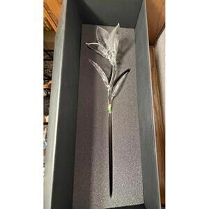Waterford Crystal Fleurology Lily Flower Sculpture, 14.5" Original Box